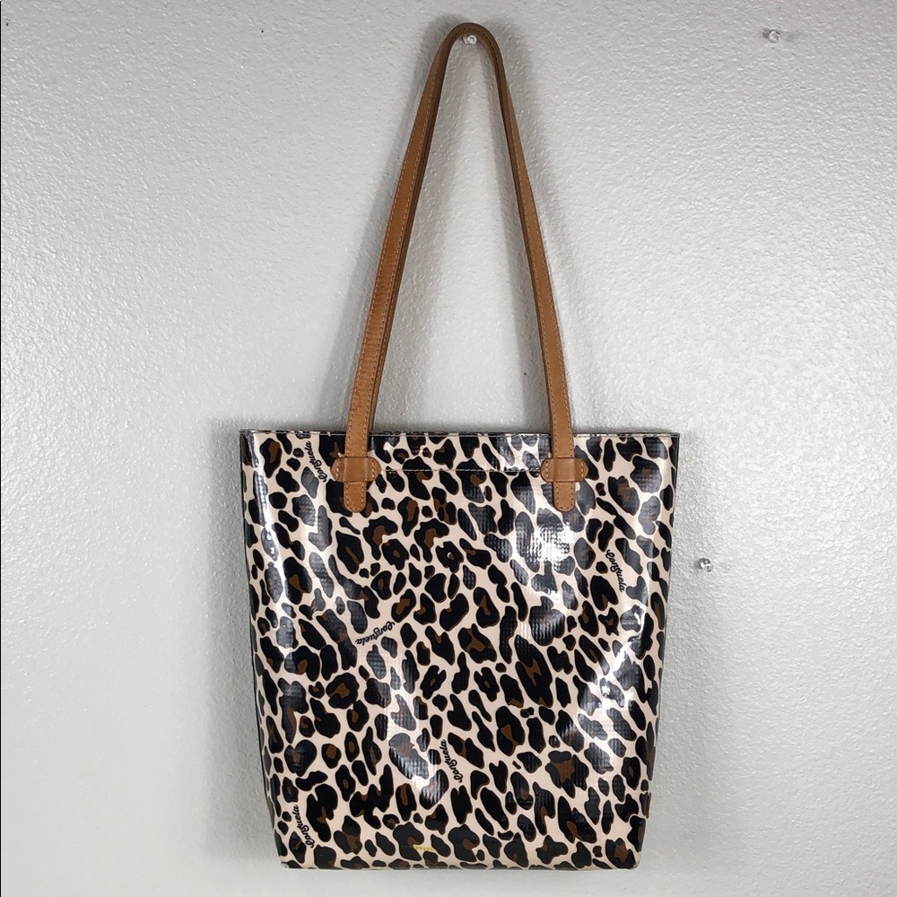 CONSUELA MONA Everyday Tote Animal Print Dual Tan Leather Straps